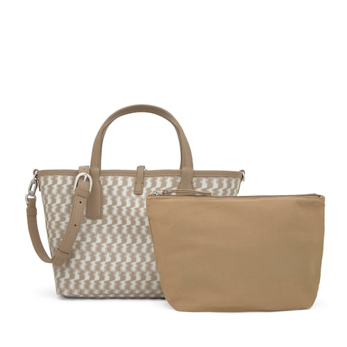 Capazo mediano reversible beige TOUS Double Way Bear