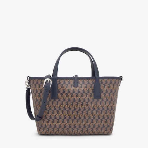 Capazo mediano reversible azul marino y topo TOUS Double Way Bear