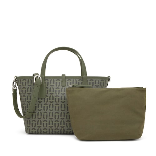 Capazo mediano reversible caqui TOUS Double Way Manifesto