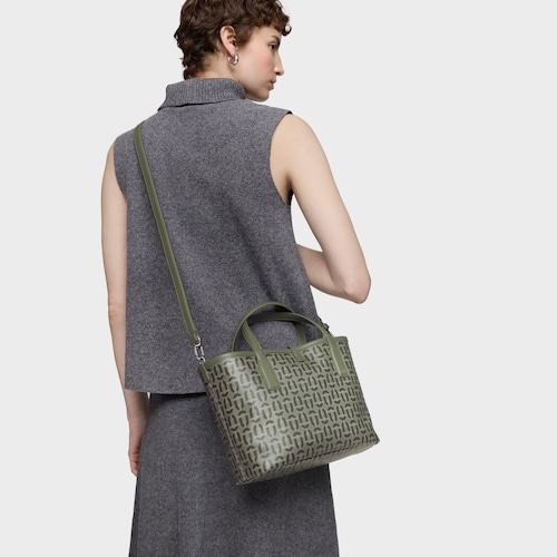 Capazo mediano reversible caqui TOUS Double Way Manifesto