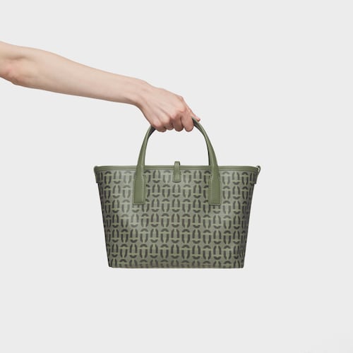 Capazo mediano reversible caqui TOUS Double Way Manifesto