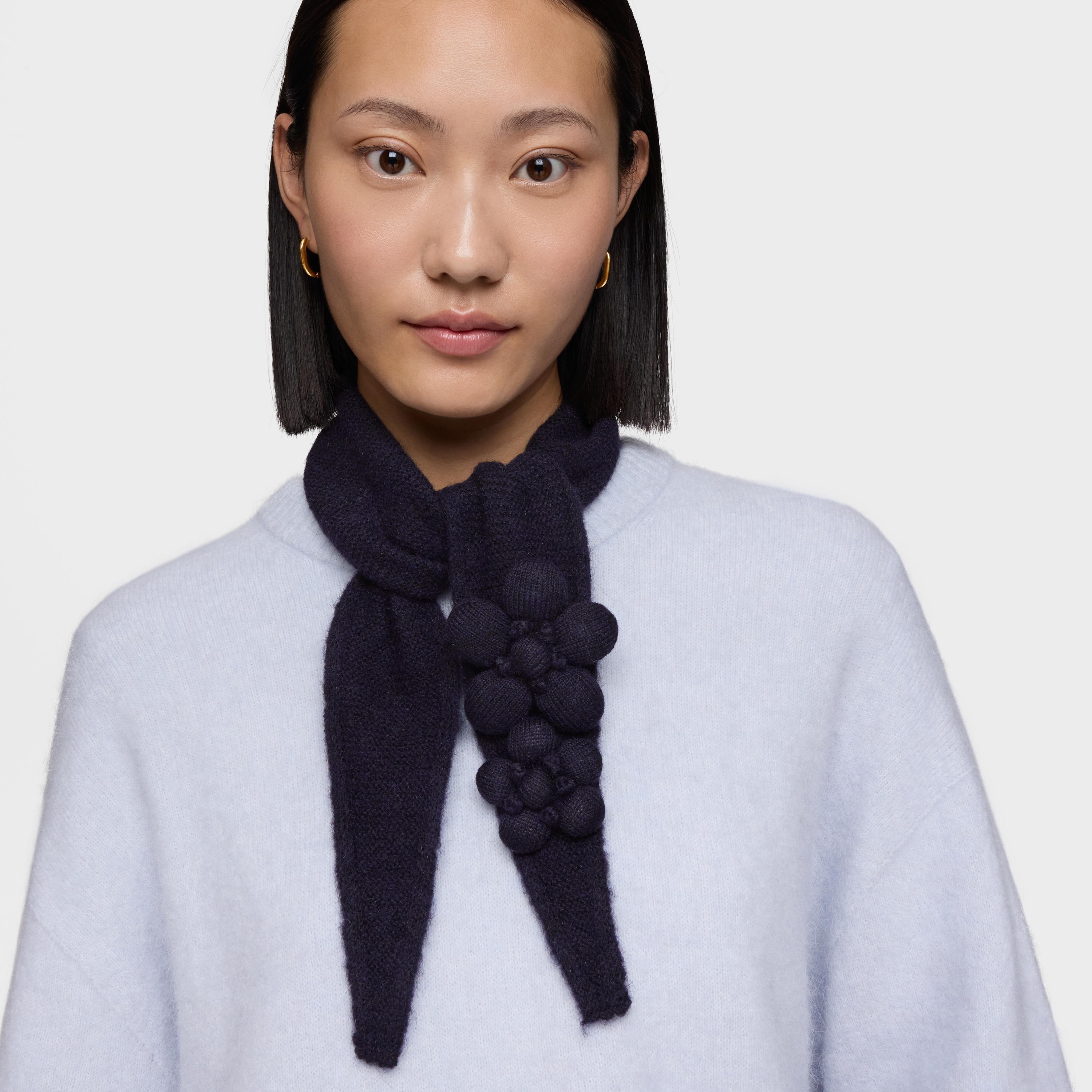 Navy blue Mini Scarf TOUS Daisy