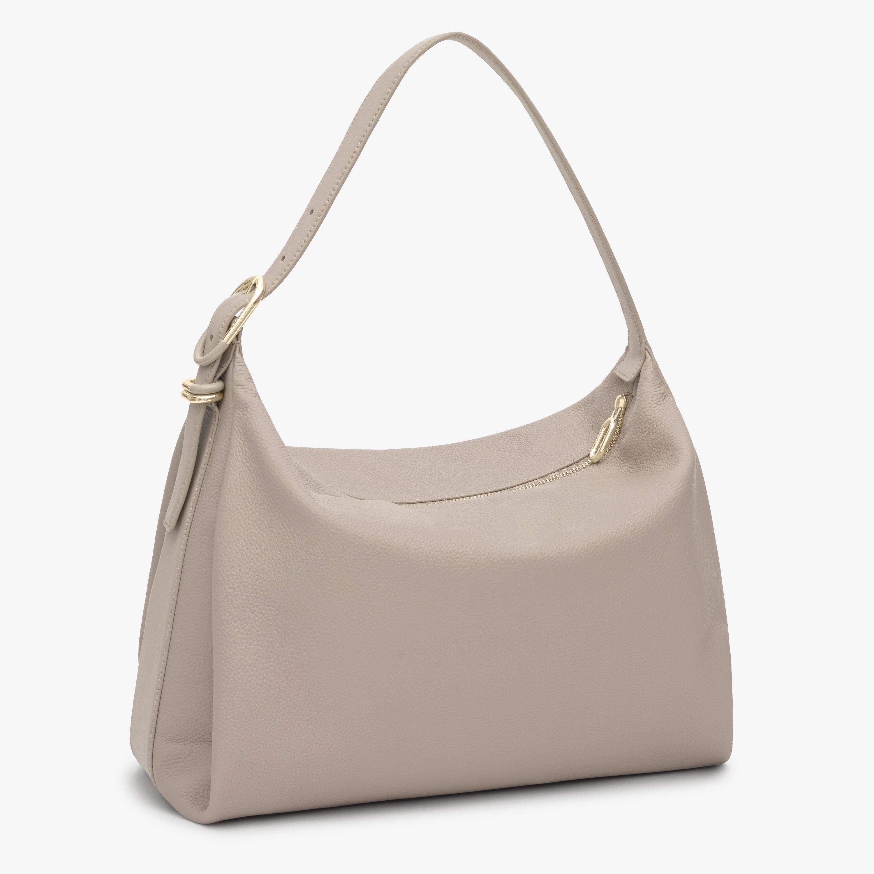 Taupe leather Shoulder bag TOUS Fold | TOUS