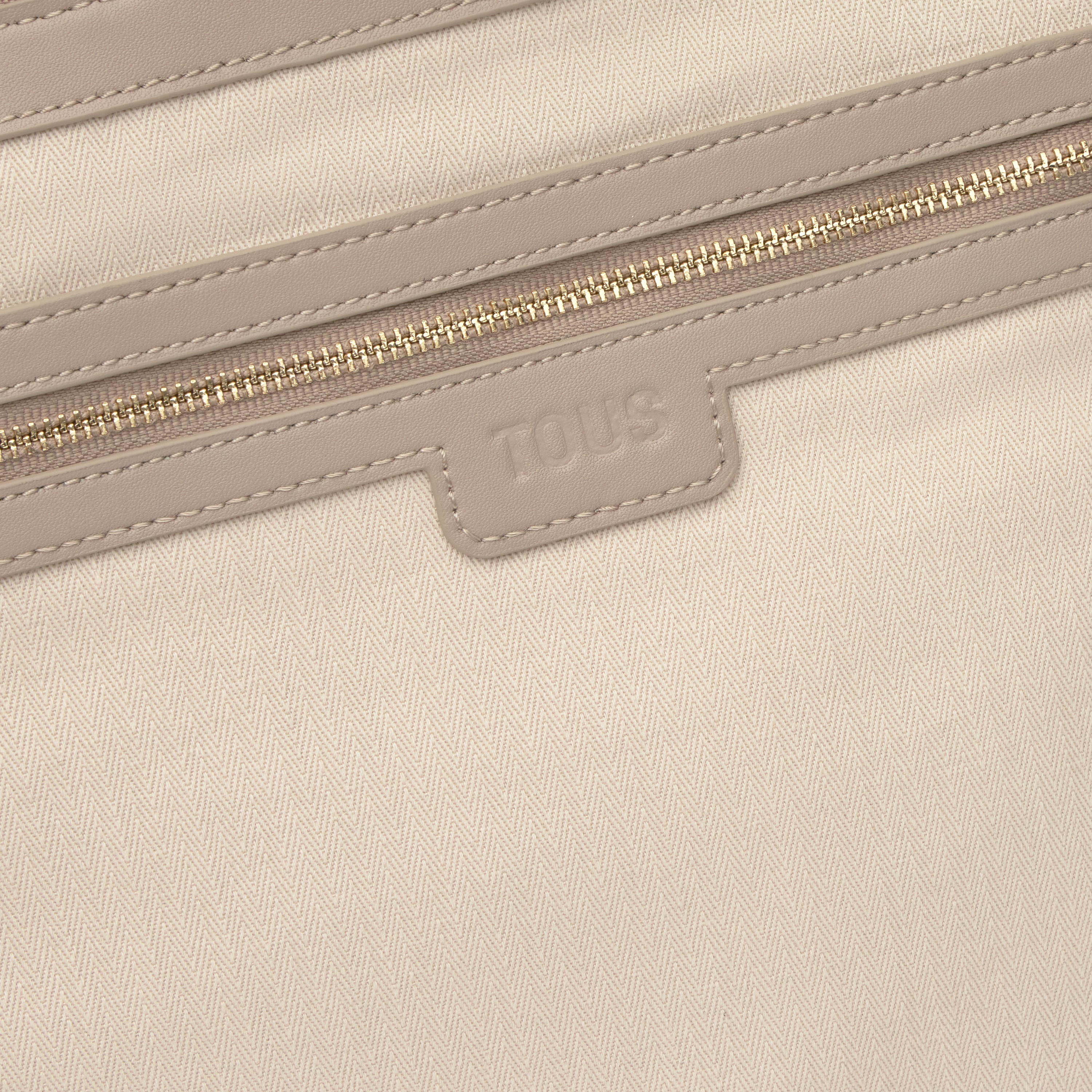 Taupe leather Shoulder bag TOUS Fold