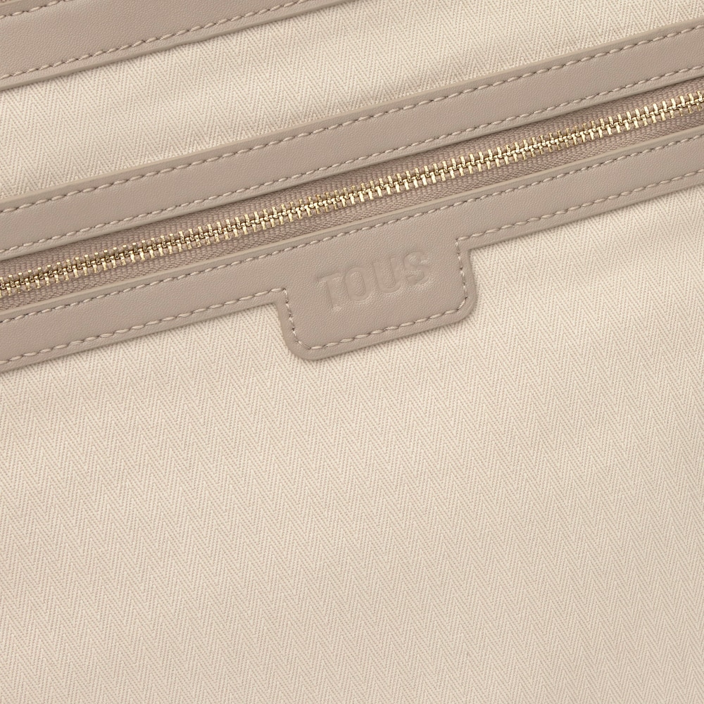 Taupe leather Shoulder bag TOUS Fold