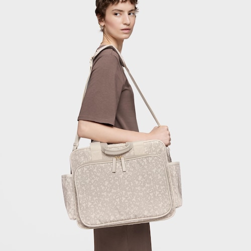 Beige Diaper bag Kaos Mini Lines Soft
