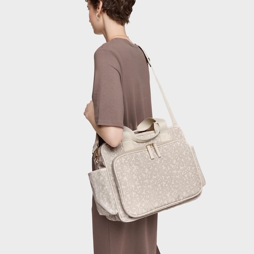 Beige Diaper bag Kaos Mini Lines Soft