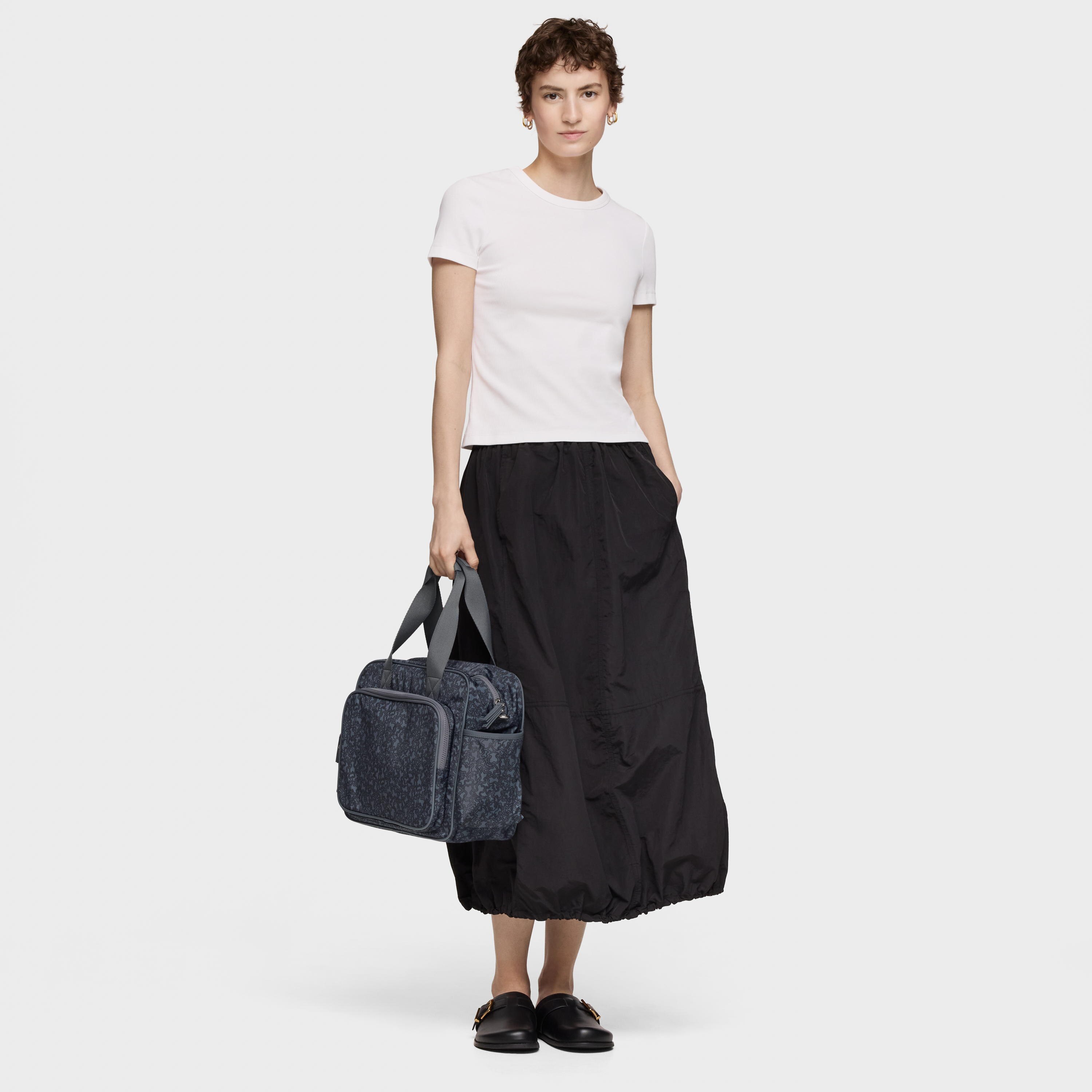 Gray Diaper bag Kaos Mini Lines Soft