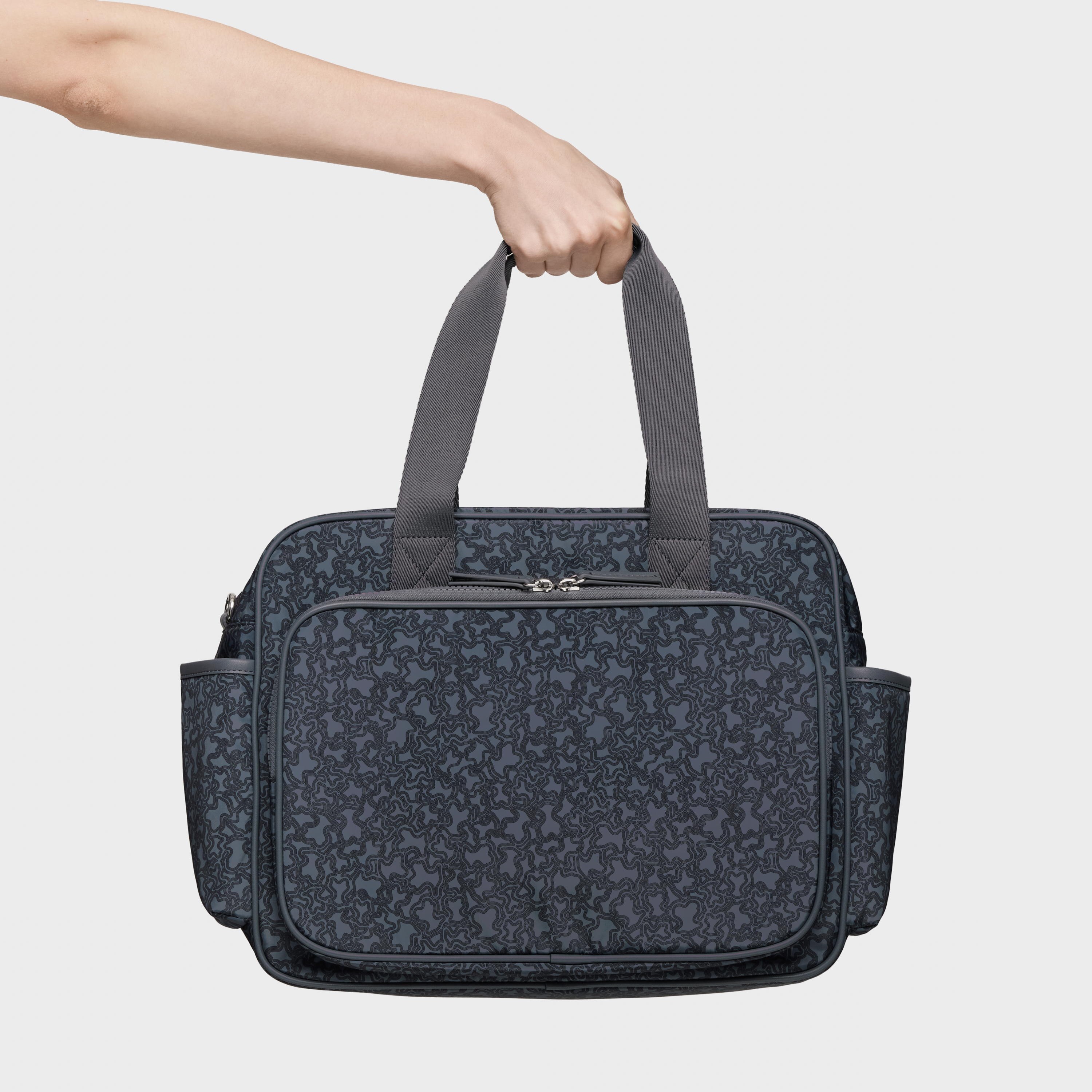 Gray Diaper bag Kaos Mini Lines Soft