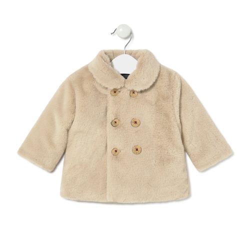 Girls coat in Garnet beige