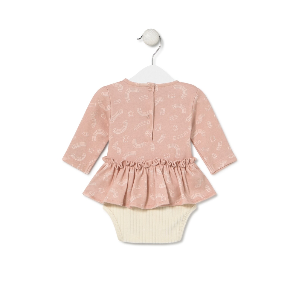 Bodysuit with skirt in Arc pink