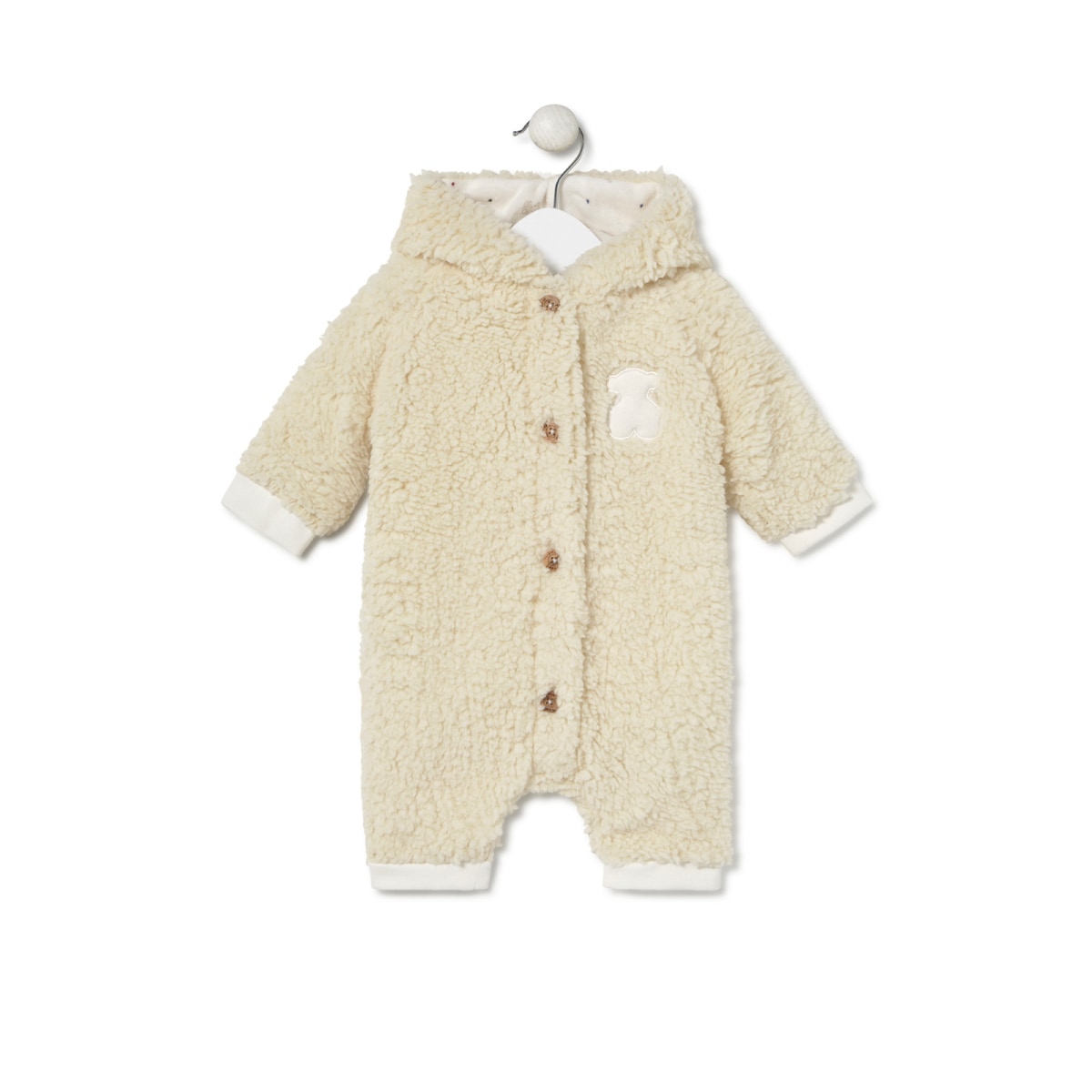 Tous - Buzo Con Capucha De Bebé Cosmic Beige - Crudo