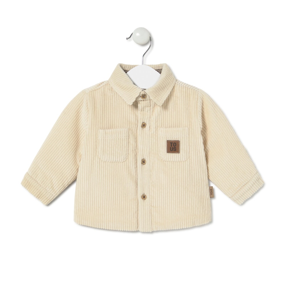 Corduroy shirt in Brown ecru