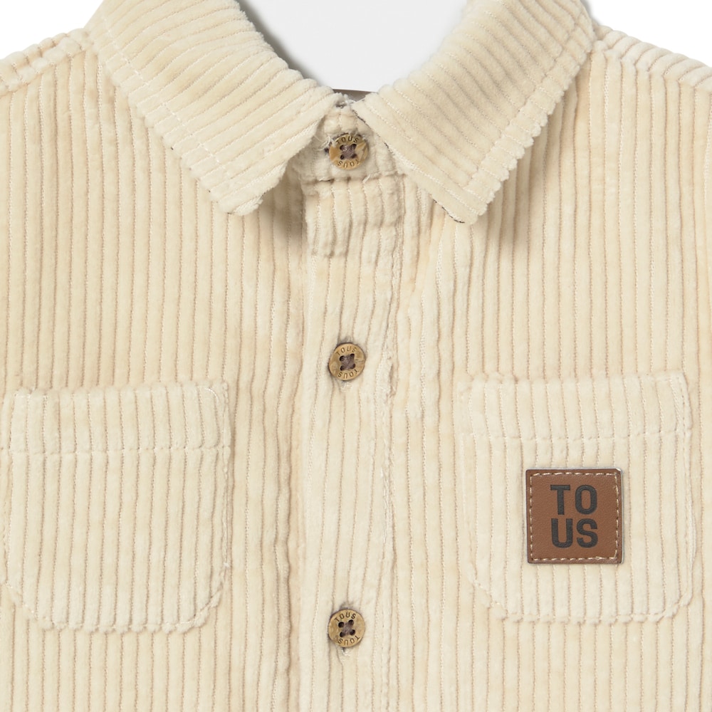 Corduroy shirt in Brown ecru