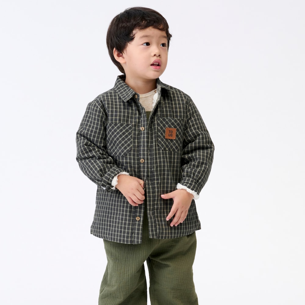 Gingham shirt in Green green