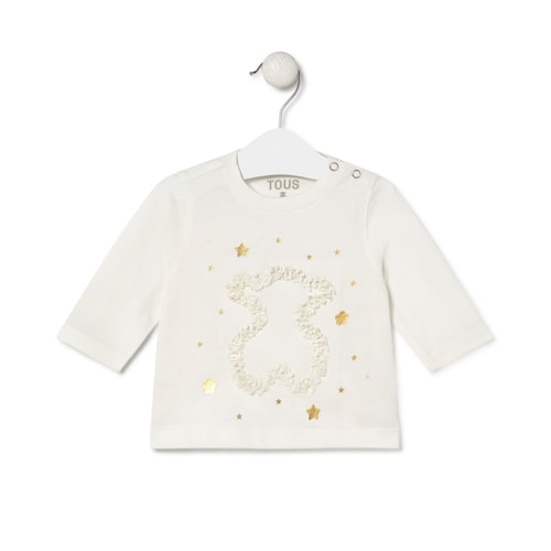 BEAR and stars t-shirt in Casual ecru