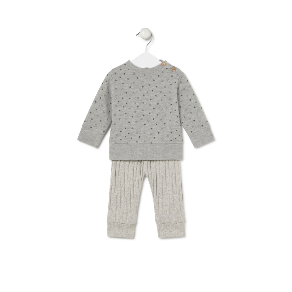 Baby outfit in Mini grey