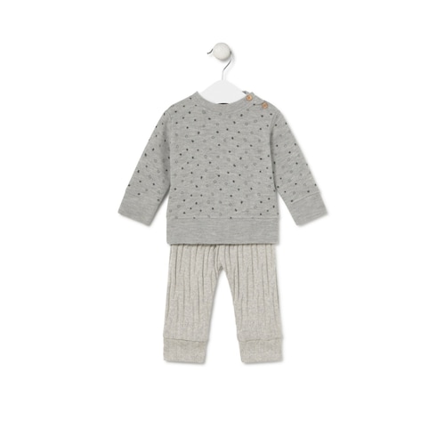Conjunto de beb&eacute; Mini gris