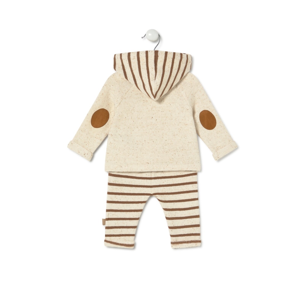 Boys outfit in Brown ecru