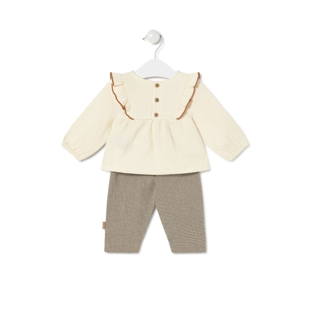 Conjunto de ni&ntilde;a Brown crudo