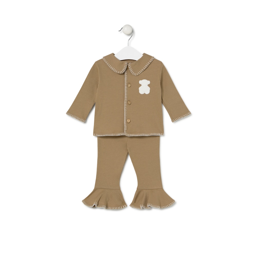 Baby girl's outfit in Cosmic ecru