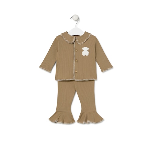 Baby girl's outfit in Cosmic ecru