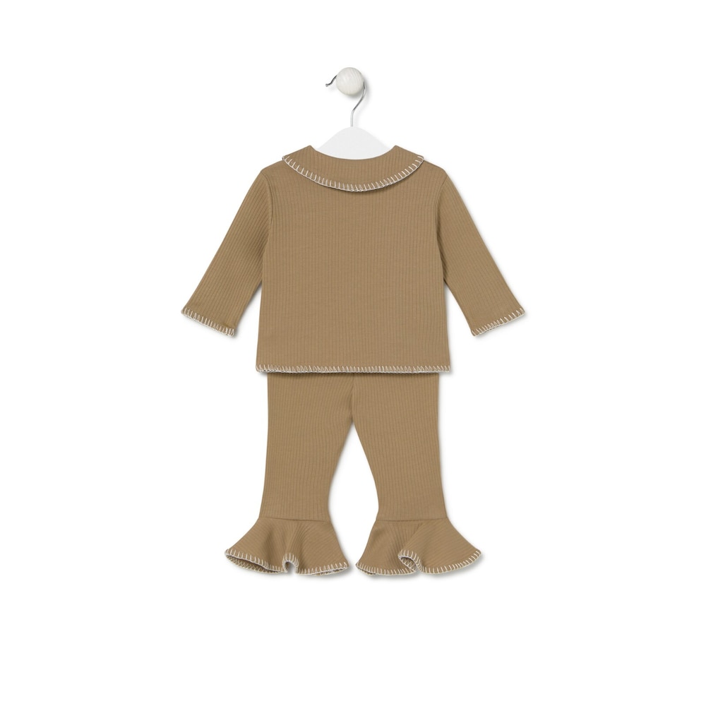 Baby girl's outfit in Cosmic ecru