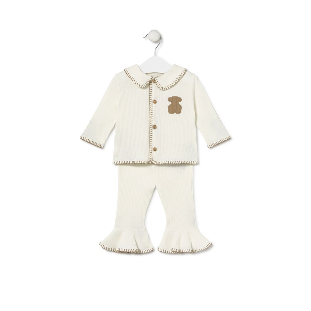 Baby girl's outfit in Cosmic ecru