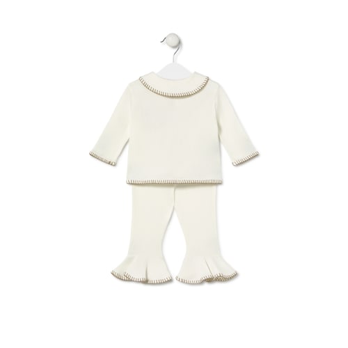 Baby girl's outfit in Cosmic ecru