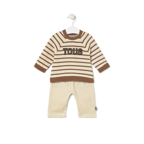 Conjunto de niño Brown crudo