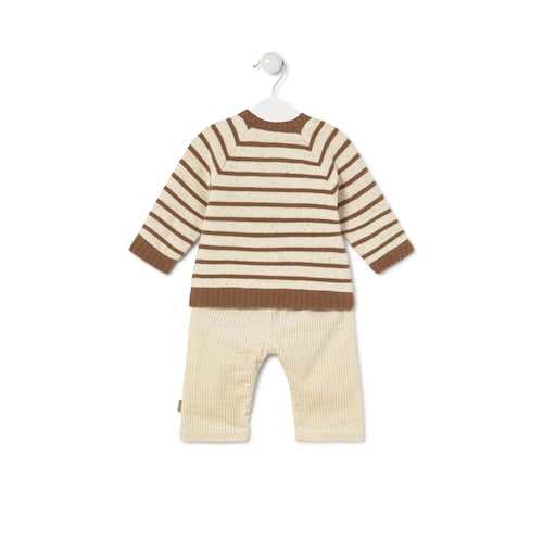 Conjunto de niño Brown crudo