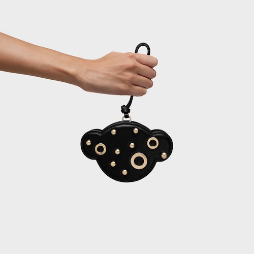 Monedero negro TOUS Motifs Bear Studs