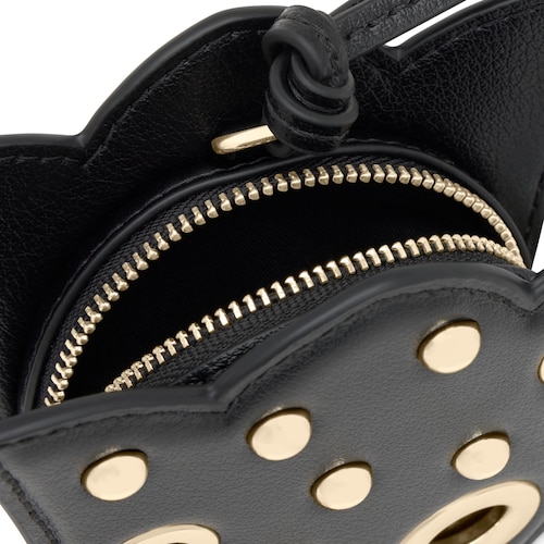 Monedero negro TOUS Motifs Tulip Studs