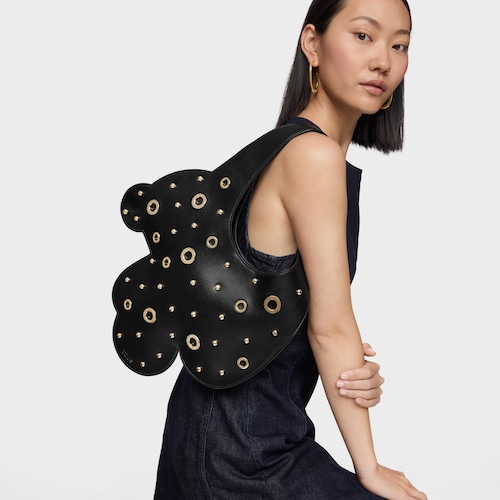 Czarna Torba na zakupy TOUS Motifs Bear Studs