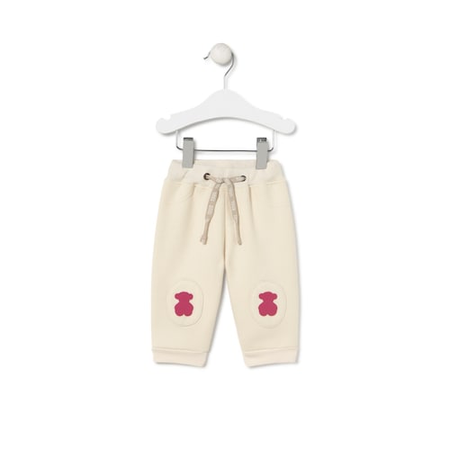 Joggers with bears in Casual ecru
