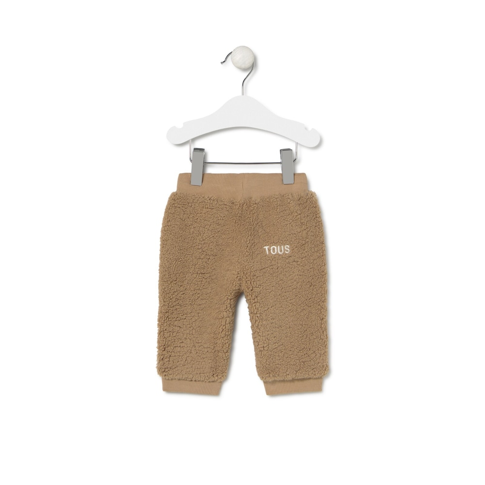 Fleece joggers in Casual beige