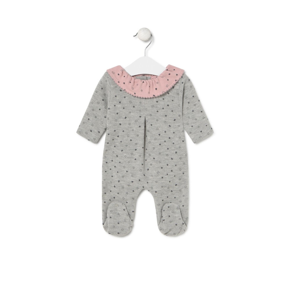 Baby playsuit in Mini grey