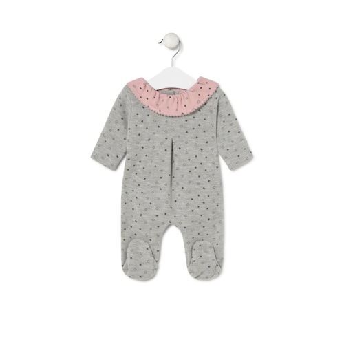 Baby playsuit in Mini grey