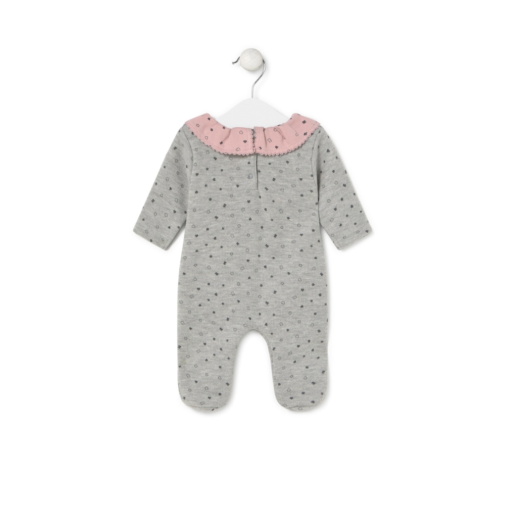 Baby playsuit in Mini grey