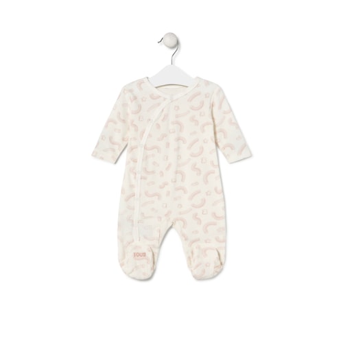 Baby playsuit in Arc pink
