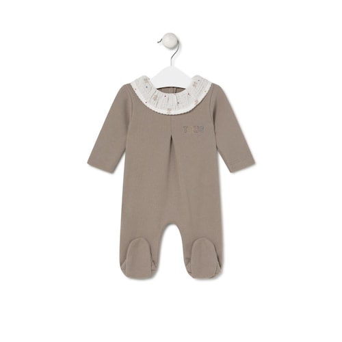 Baby playsuit in Cosmic beige