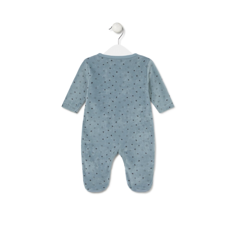 Baby playsuit in Mini sky blue