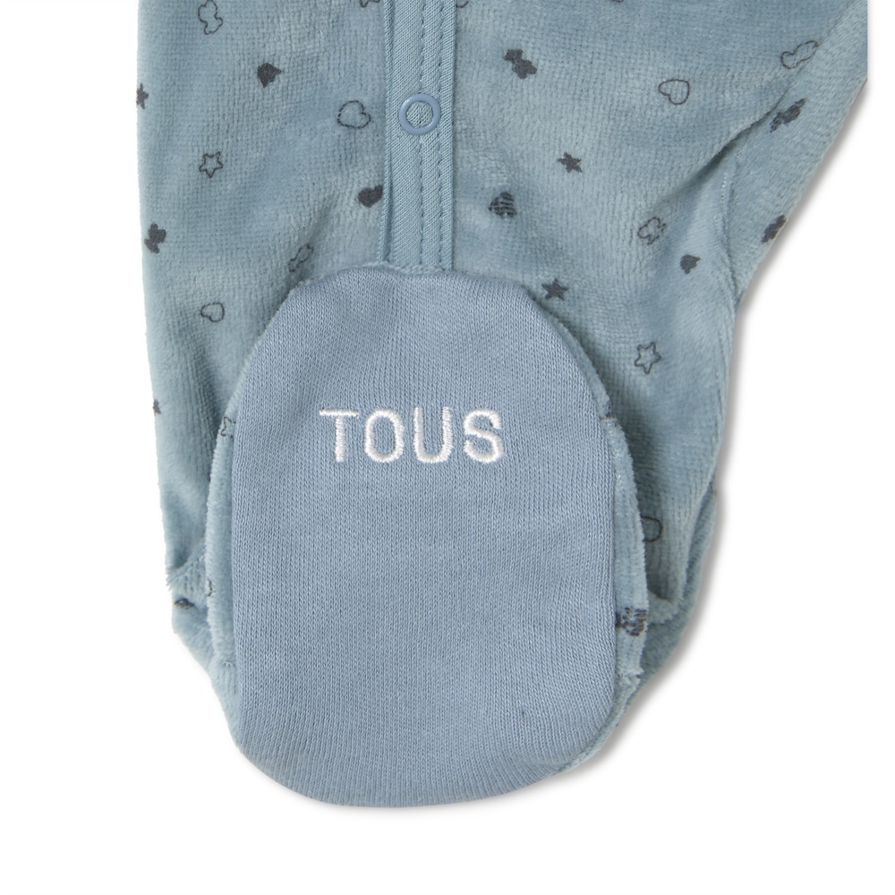 Baby playsuit in Mini sky blue