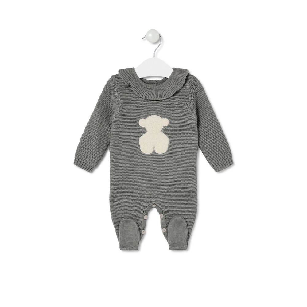 Baby playsuit in Tricot grey