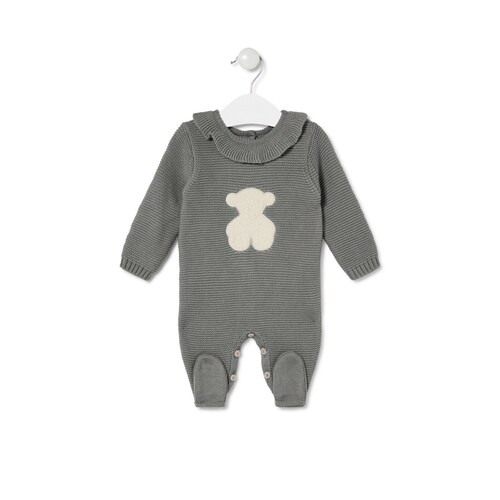 Baby playsuit in Tricot grey