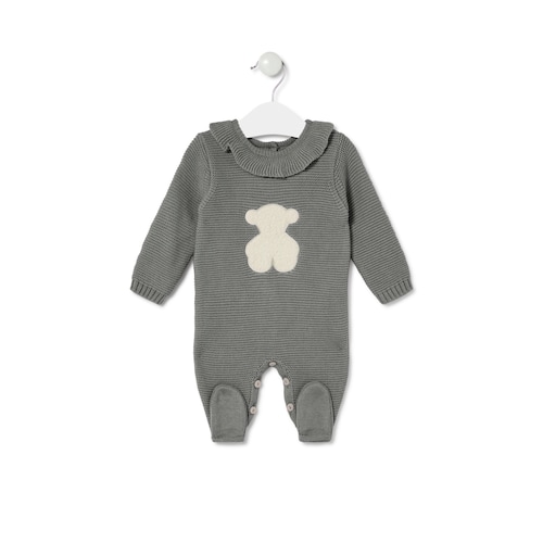 Baby playsuit in Tricot grey image number 0