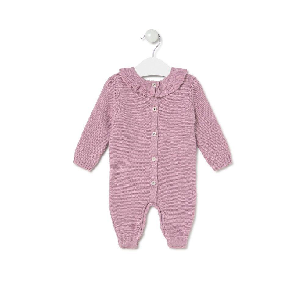 Baby playsuit in Tricot pink