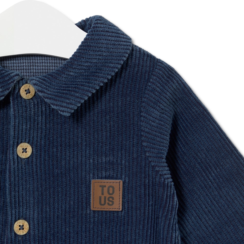 Footless baby playsuit in Marine navy blue