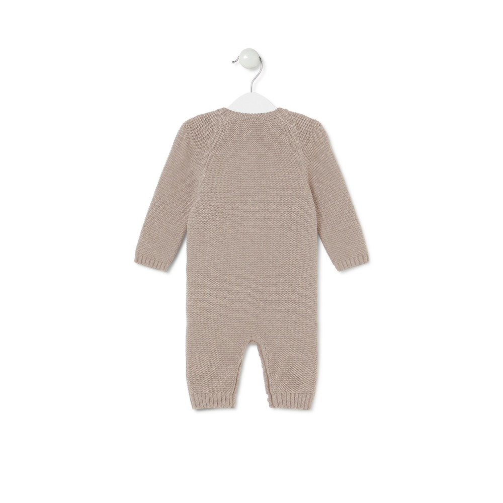 Baby playsuit in Tricot beige