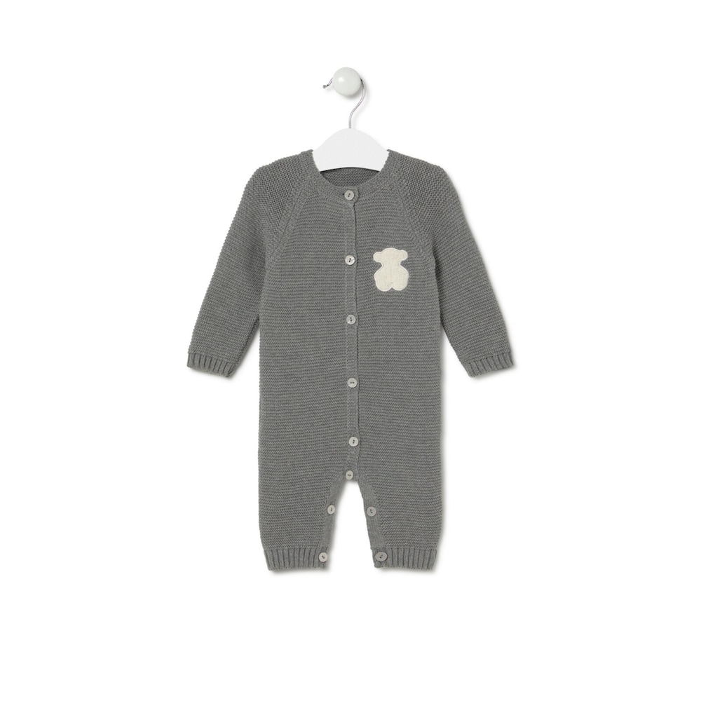 Baby playsuit in Tricot grey